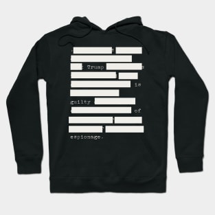 Redacted - Trump Is Guilty Of Espionage Hoodie